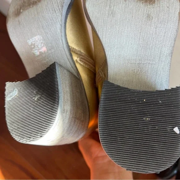 Free People Gold Essential Slouch Knee High Block Heel Boots Womens 37 - Picture 6 of 13